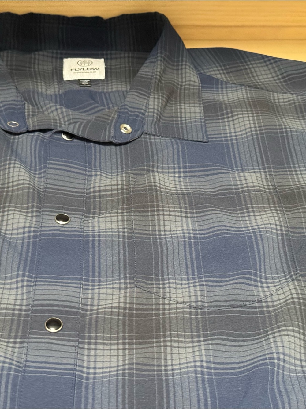 Flylow Men's Blue Plaid Snap Shirt